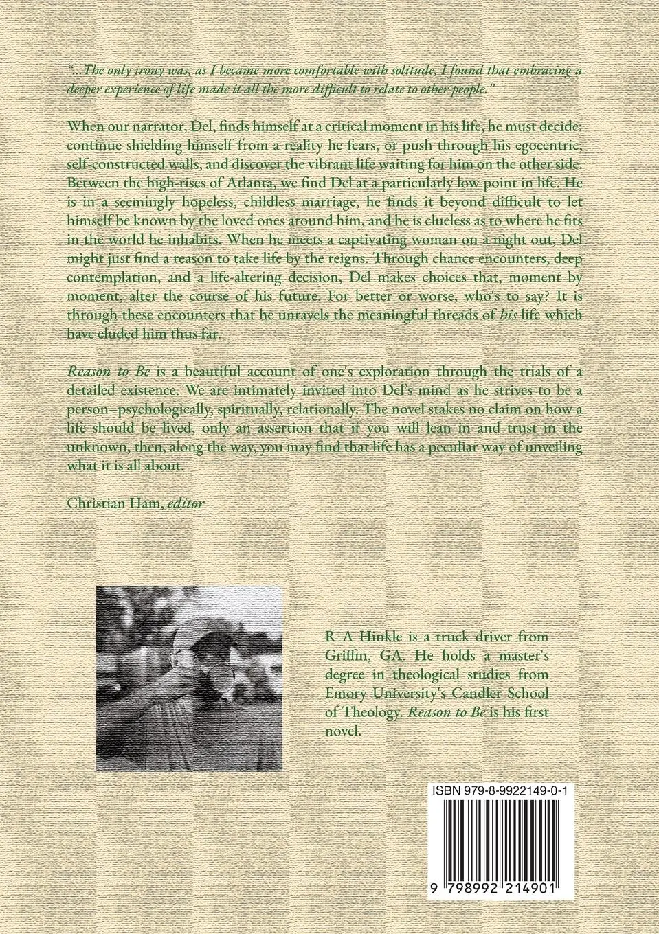 Rückseite: 9798992214901 | Reason to Be | R A Hinkle | Taschenbuch | Englisch | 2025
