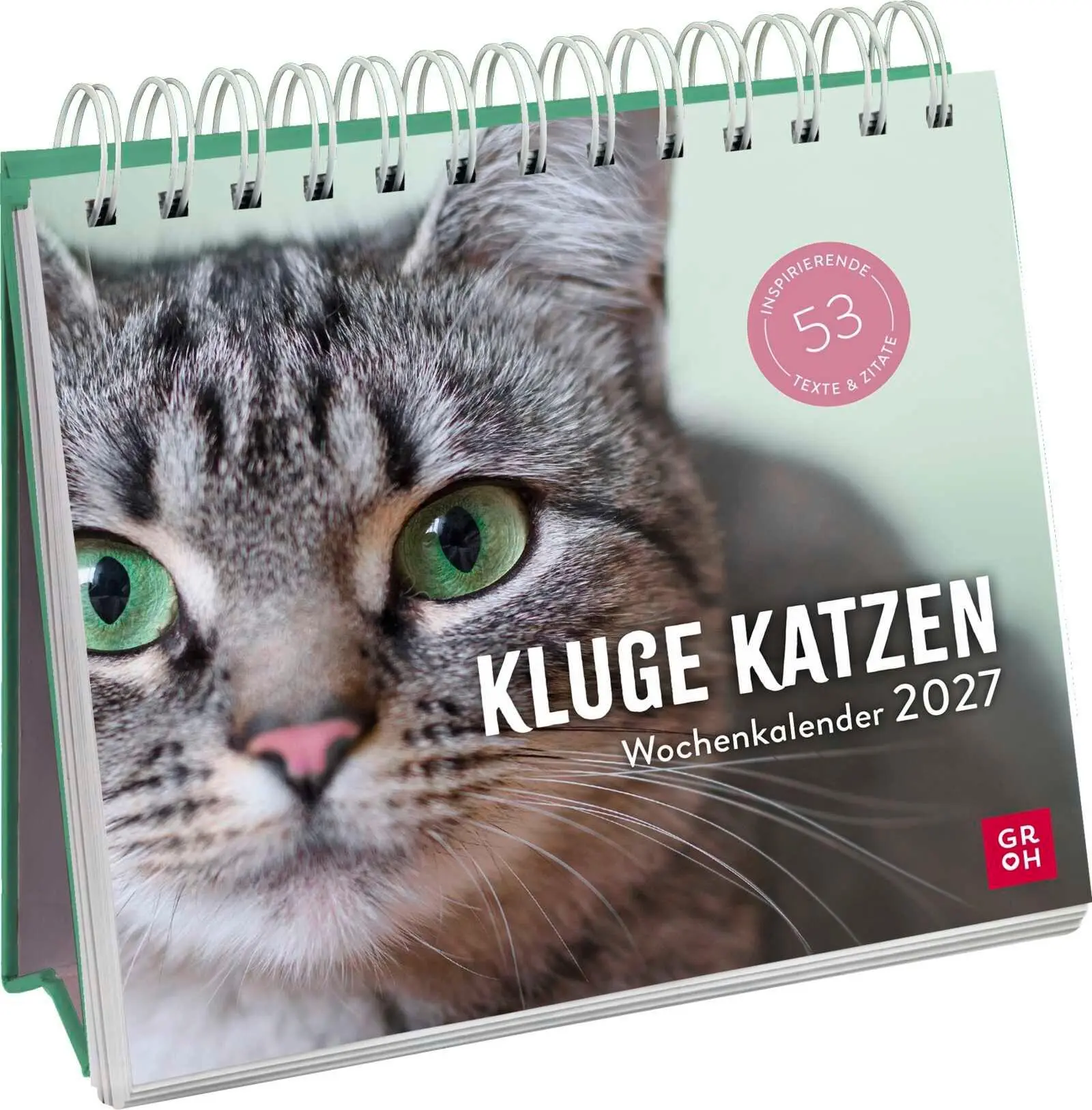 Cover: 4036442015001 | Wochenkalender 2027: Kluge Katzen | Groh Verlag | Kalender | 108 S.
