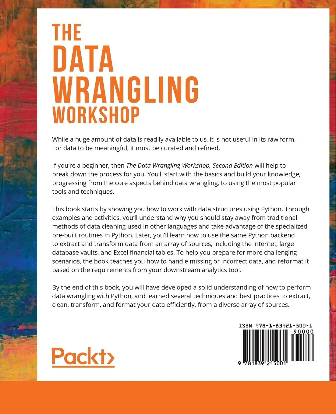 Rückseite: 9781839215001 | The Data Wrangling Workshop, Second Edition | Brian Lipp (u. a.)