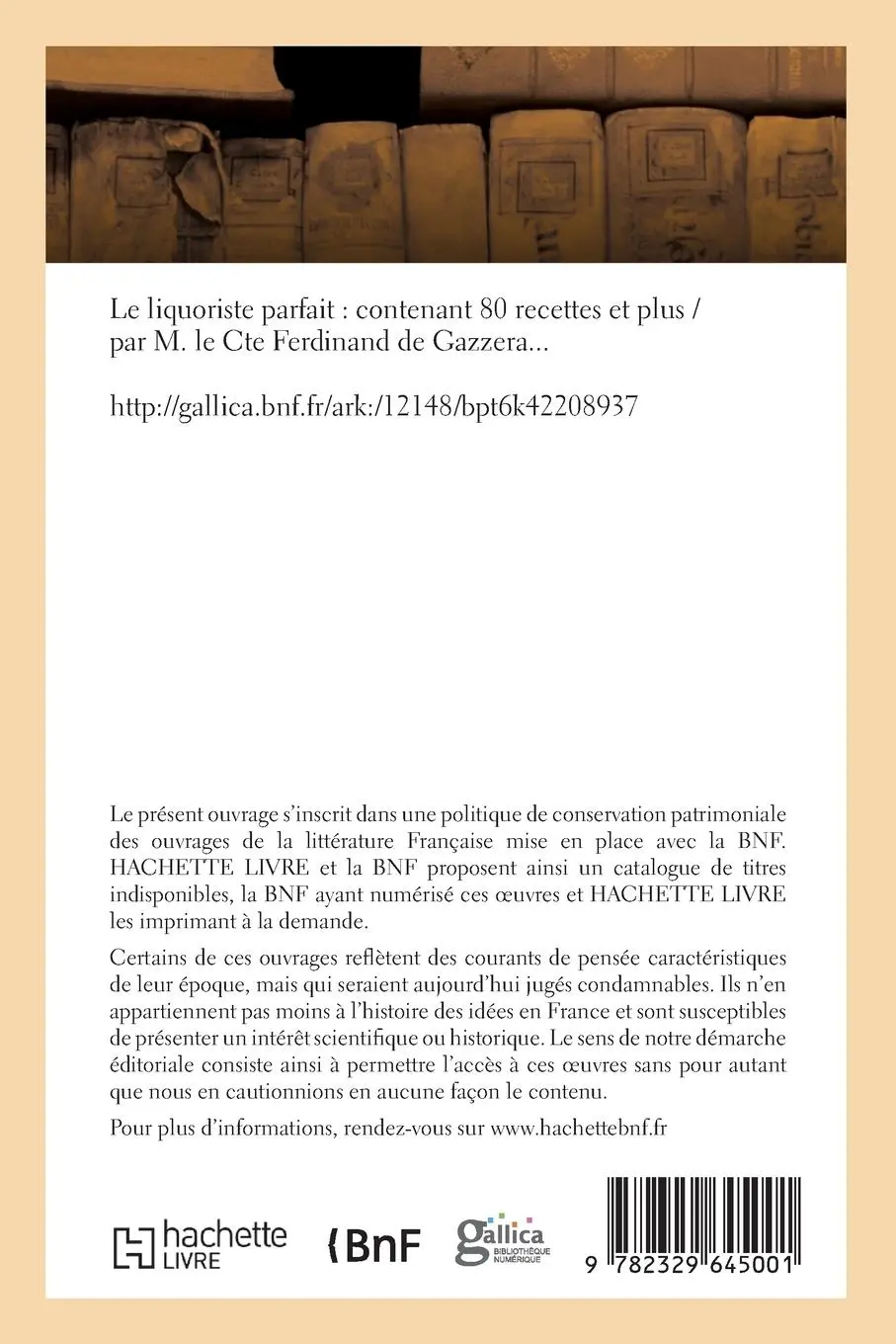 Rückseite: 9782329645001 | Le liquoriste parfait contenant 80 recettes et plus | Gazzera-Houlmer