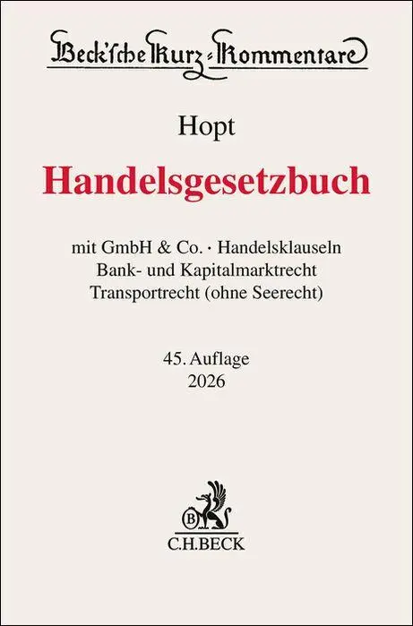 Cover: 9783406835001 | Handelsgesetzbuch. HGB | Klaus J. Hopt (u. a.) | Buch | LXXV | Deutsch