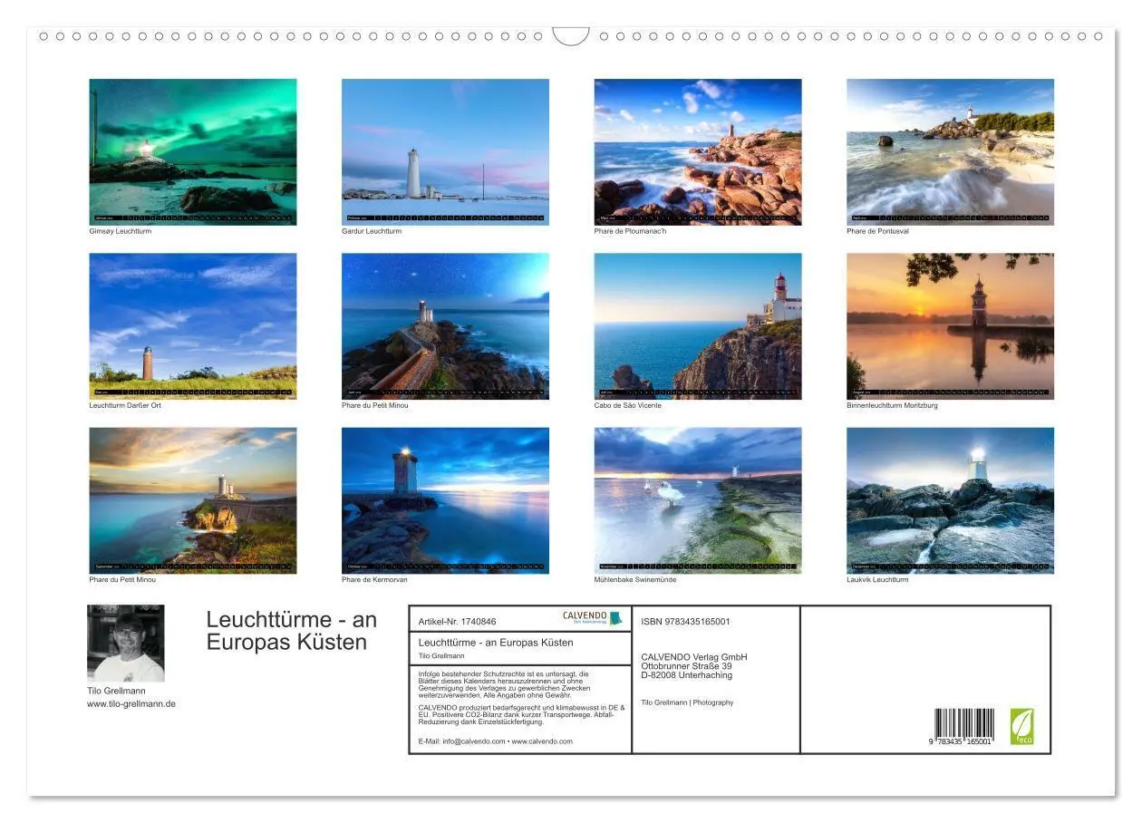 Bild: 9783435165001 | Leuchttürme - an Europas Küsten (Wandkalender 2025 DIN A2 quer),...