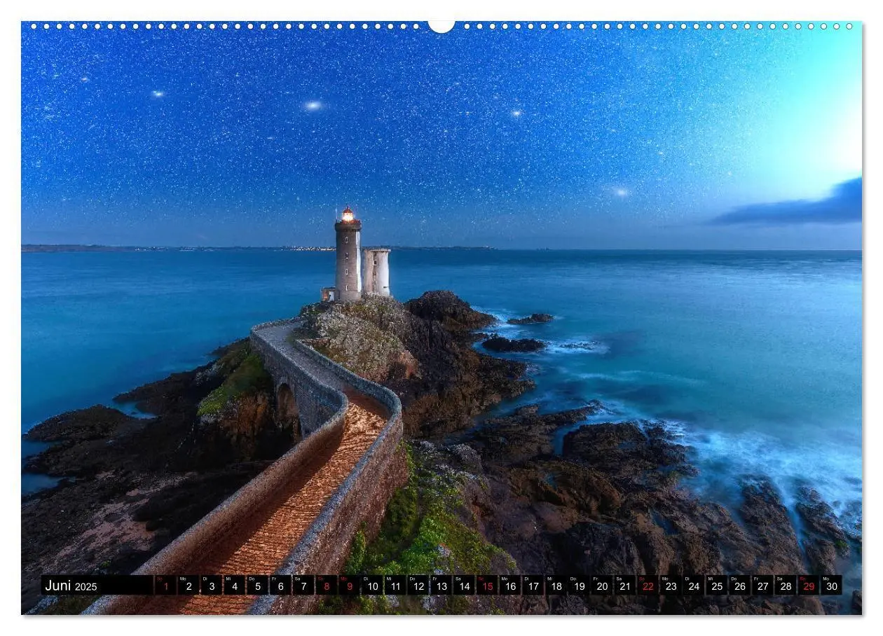 Bild: 9783435165001 | Leuchttürme - an Europas Küsten (Wandkalender 2025 DIN A2 quer),...