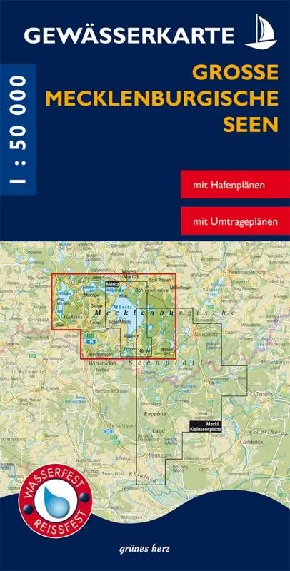 Cover: 9783866365001 | Gewässerkarte Große Mecklenburgische Seen | (Land-)Karte | Deutsch