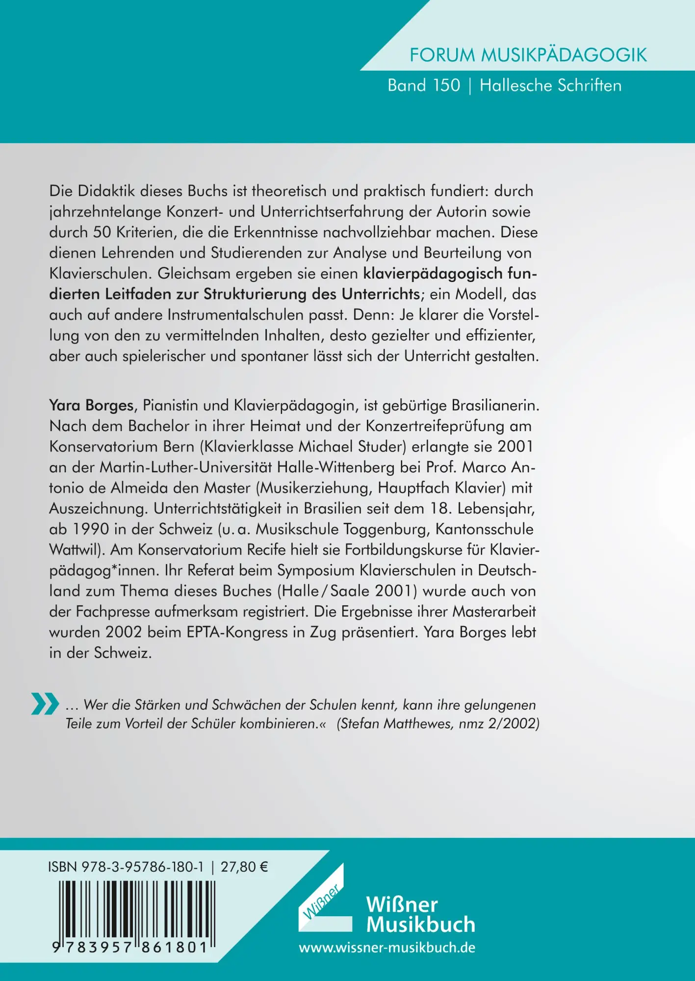 Rückseite: 9783990945001 | Wie beurteile ich eine Klavierschule? | Yara Borges | Taschenbuch