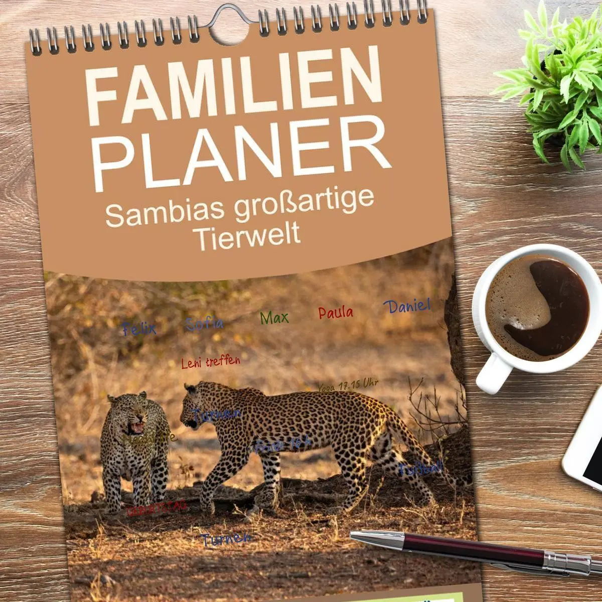 Bild: 9783516715101 | Familienplaner 2026 - Sambias großartige Tierwelt mit 5 Spalten...