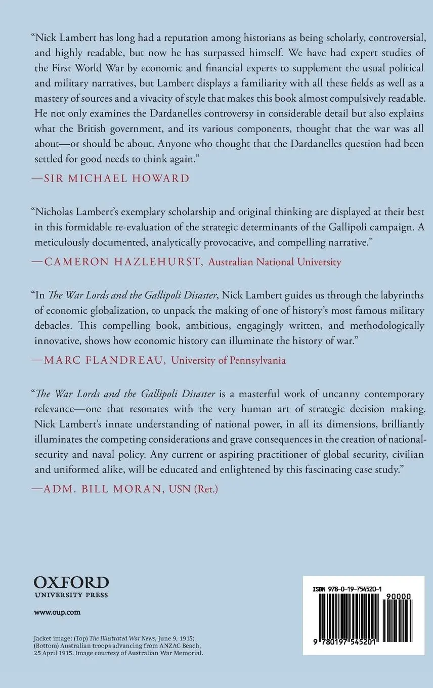 Rückseite: 9780197545201 | War Lords and the Gallipoli Disaster | Nicholas A Lambert | Buch