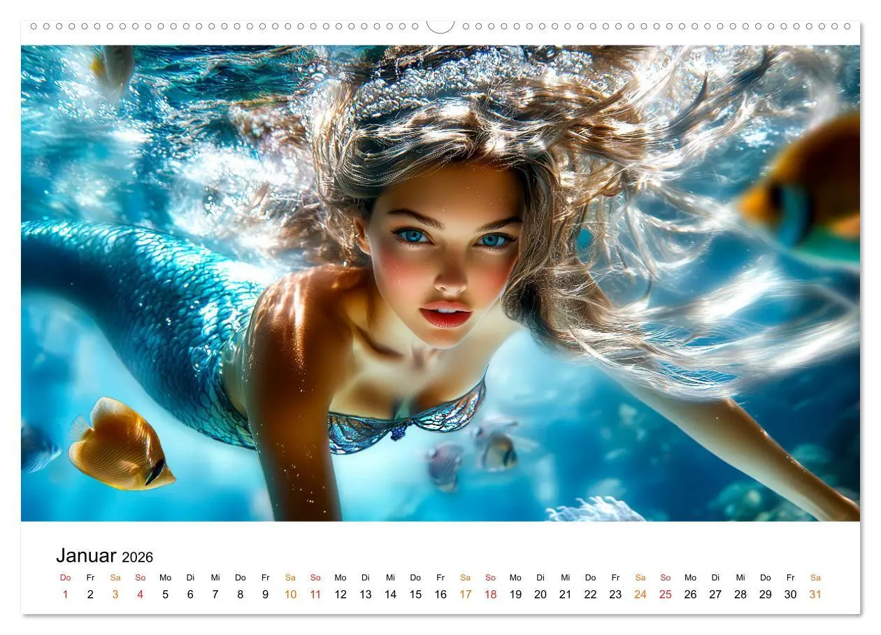 Bild: 9783457305201 | Geheimnisvolle Meerjungfrau (Wandkalender 2026 DIN A2 quer),...