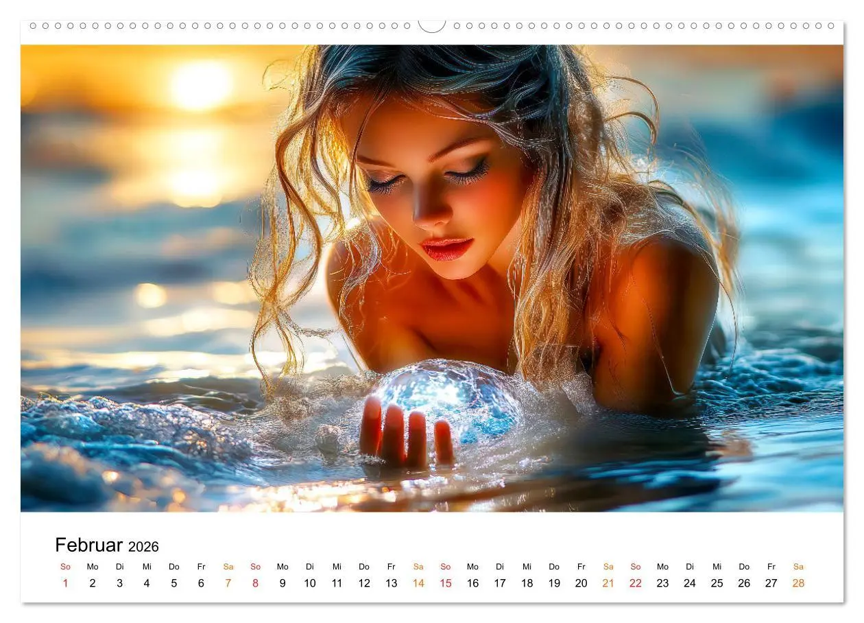 Bild: 9783457305201 | Geheimnisvolle Meerjungfrau (Wandkalender 2026 DIN A2 quer),...