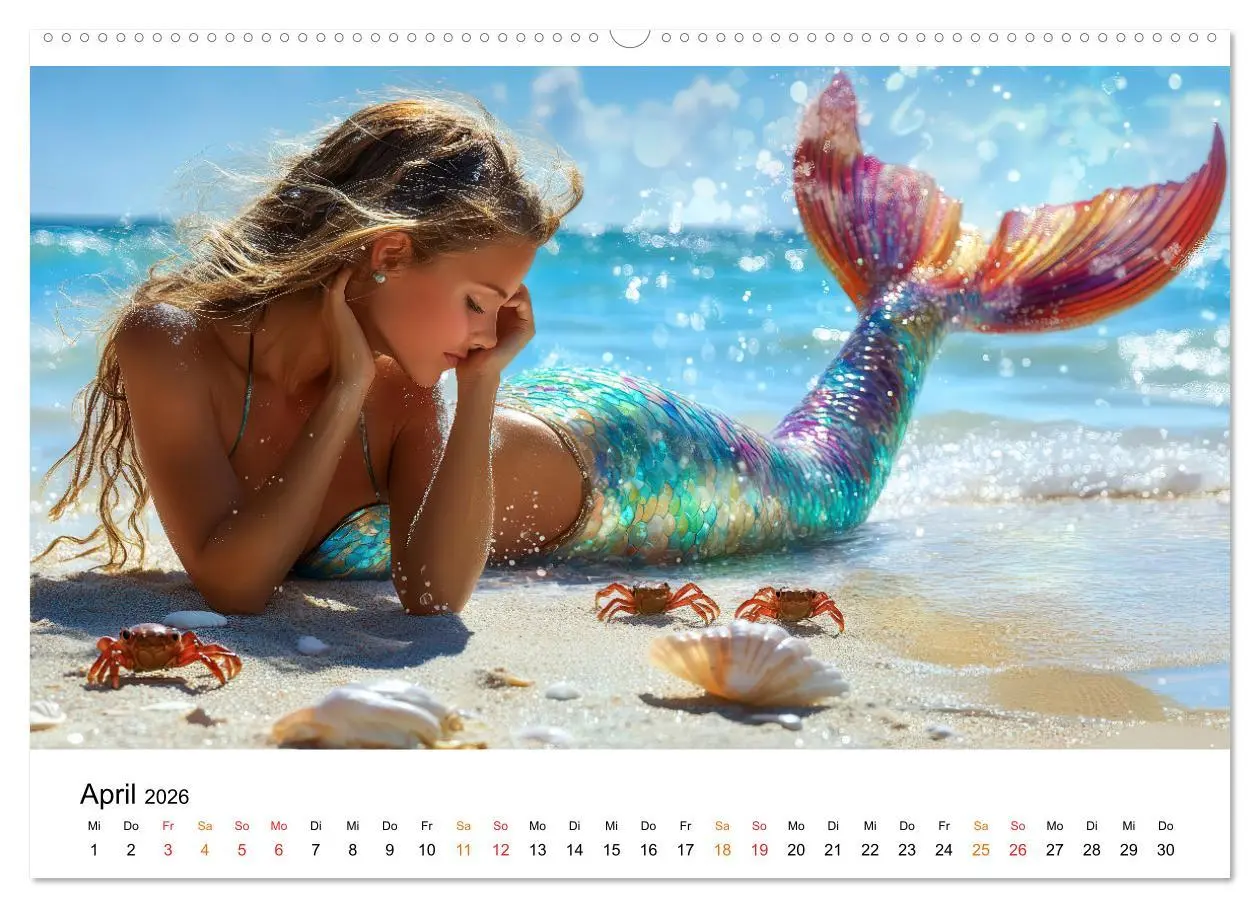 Bild: 9783457305201 | Geheimnisvolle Meerjungfrau (Wandkalender 2026 DIN A2 quer),...