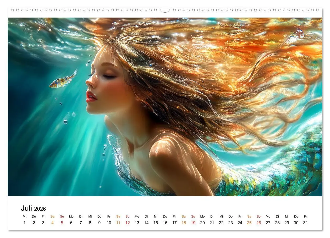 Bild: 9783457305201 | Geheimnisvolle Meerjungfrau (Wandkalender 2026 DIN A2 quer),...