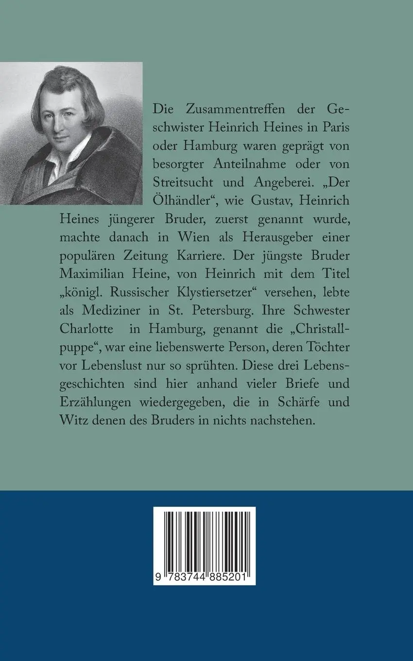 Rückseite: 9783744885201 | Heinrich Heines Geschwister | Charlotte, Gustav, Maximilian | Buch