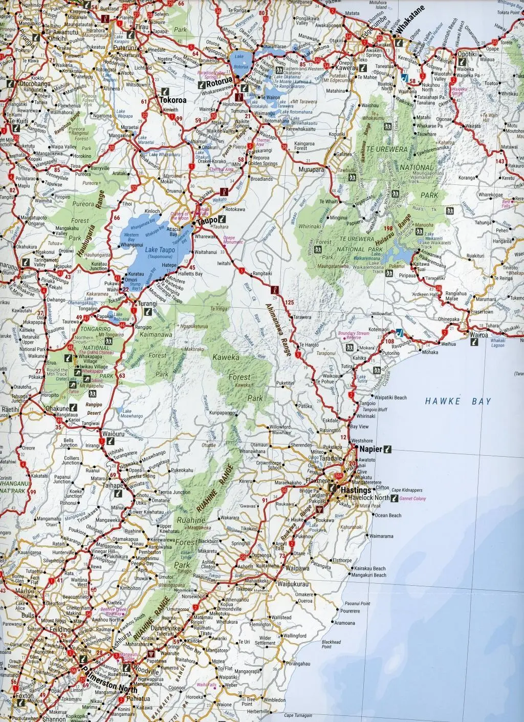 Bild: 9781925625301 | North Island New Zealand Map | (Land-)Karte | Karte/Landkarte | 2019