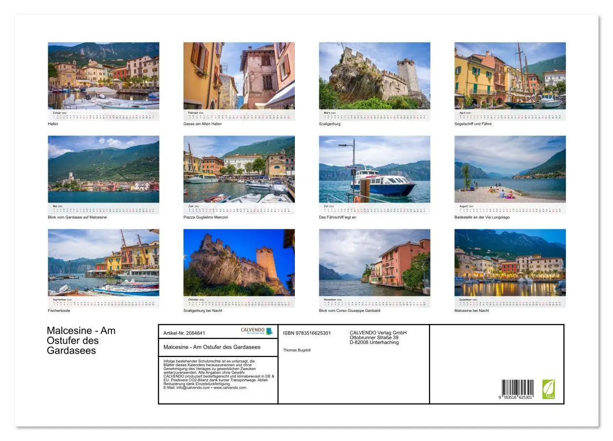 Bild: 9783516625301 | Malcesine - Am Ostufer des Gardasees (Wandkalender 2026 DIN A2...