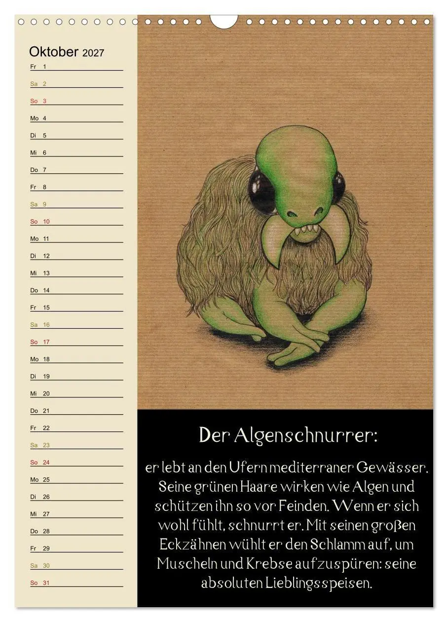 Bild: 9783594155301 | Fabelhafte Wesen / Geburtstagskalender (Wandkalender 2027 DIN A3...