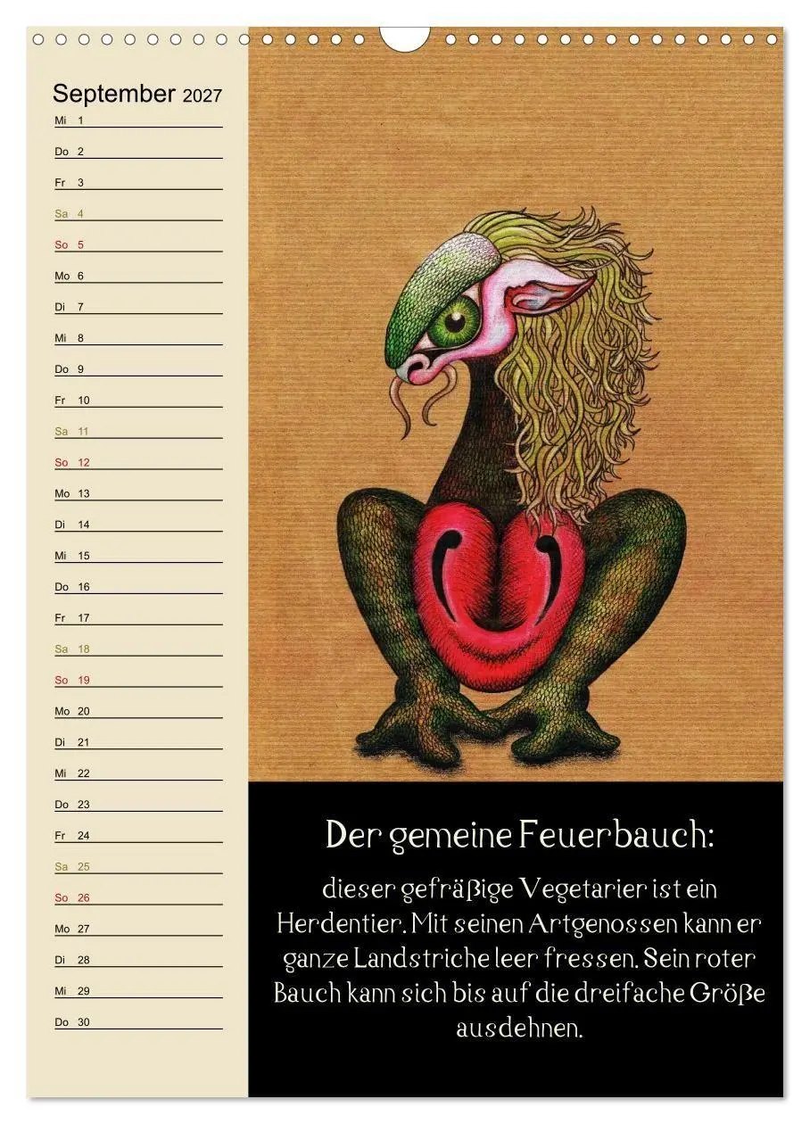 Bild: 9783594155301 | Fabelhafte Wesen / Geburtstagskalender (Wandkalender 2027 DIN A3...