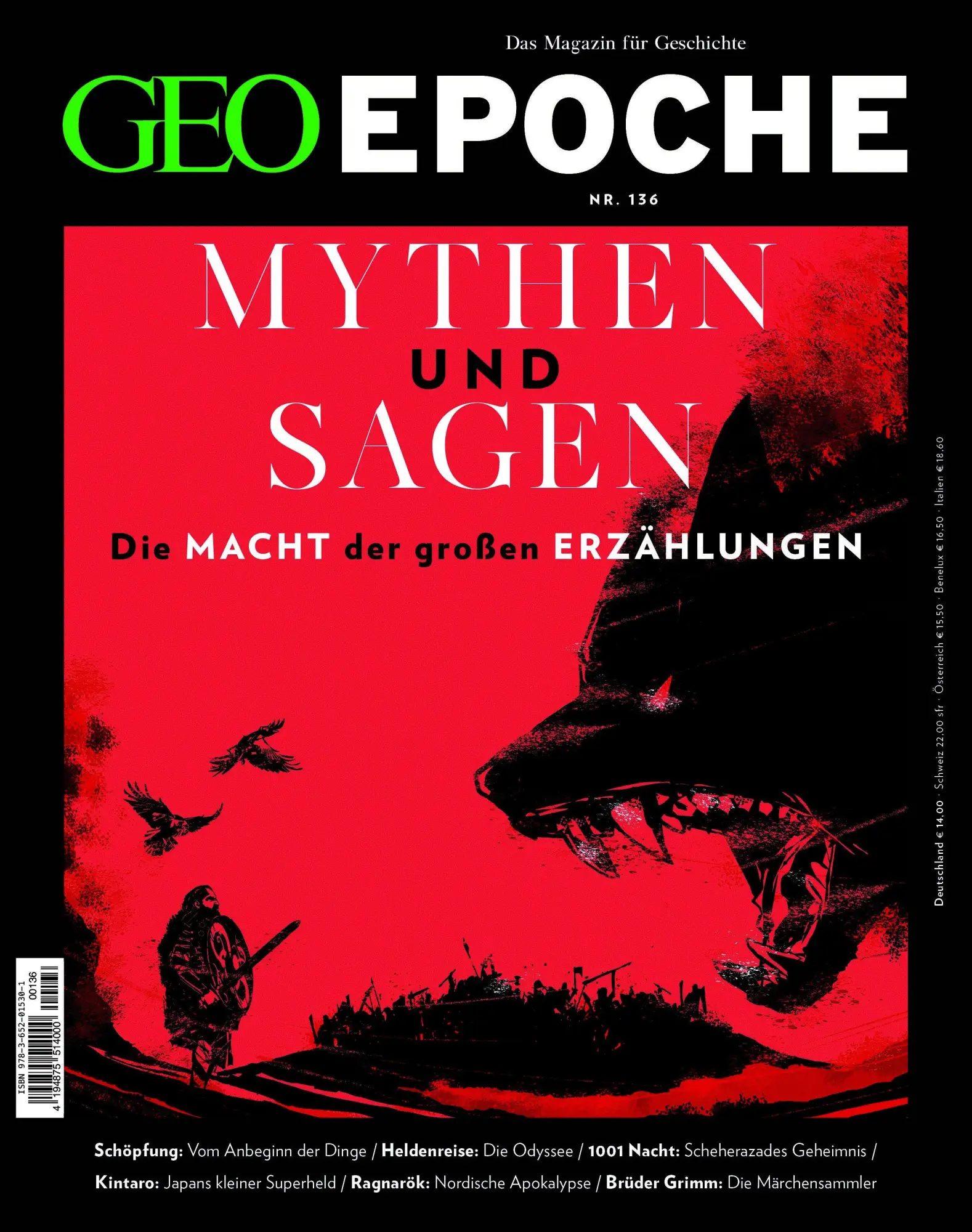 Cover: 9783652015301 | GEO Epoche 136/2025 - Mythen &amp; Sagen | Das Magazin für Geschichte