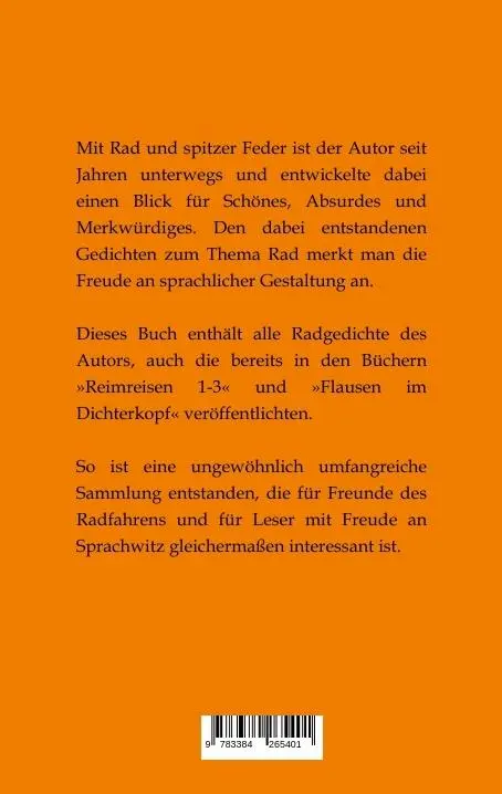 Rückseite: 9783384265401 | Zweiradreime - Gedichte rund um das Thema Fahrrad und Radtouren | Buch