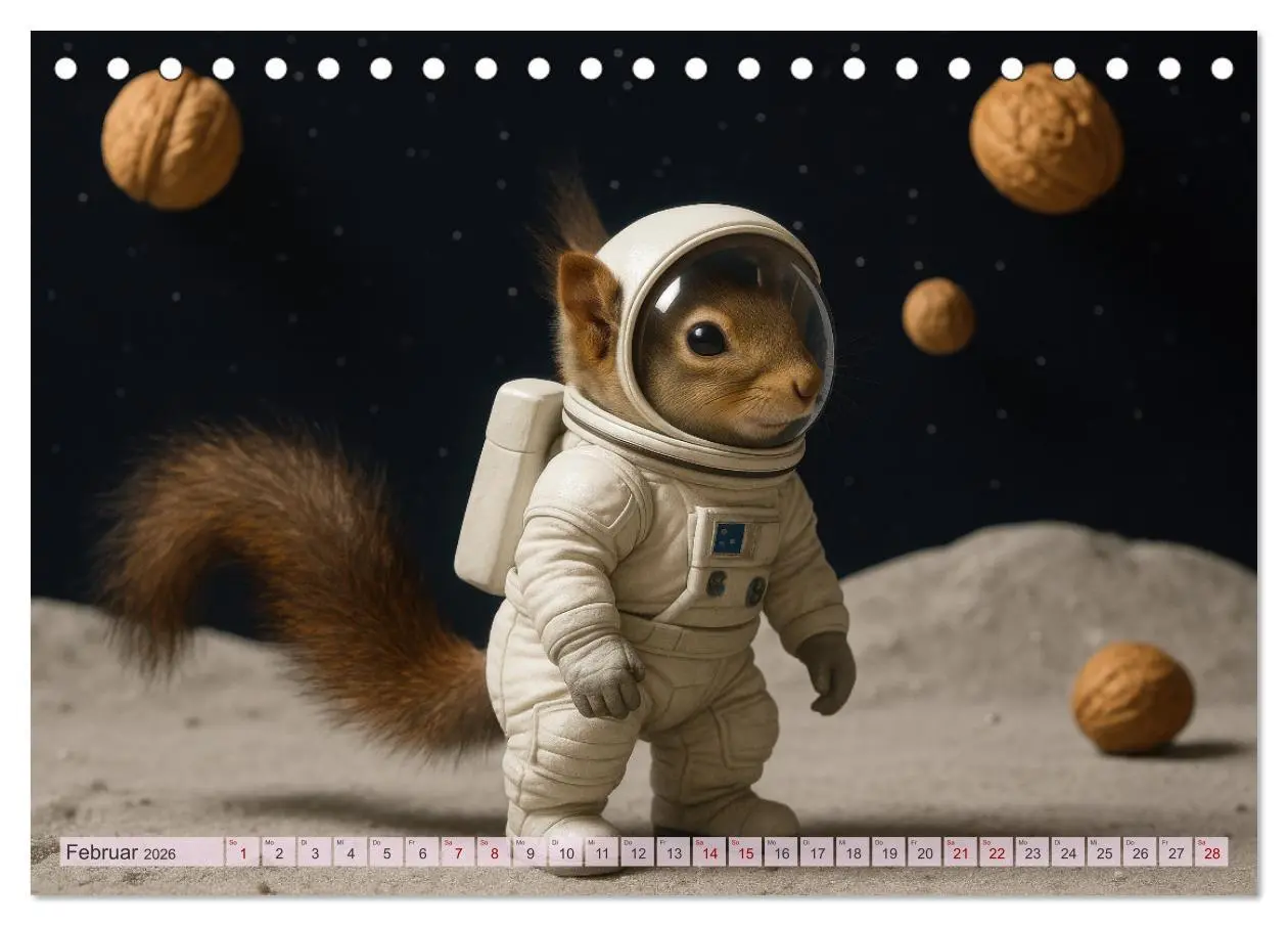 Bild: 9783516235401 | Die geheime Welt der Eichhörnchen (Tischkalender 2026 DIN A5 quer),...