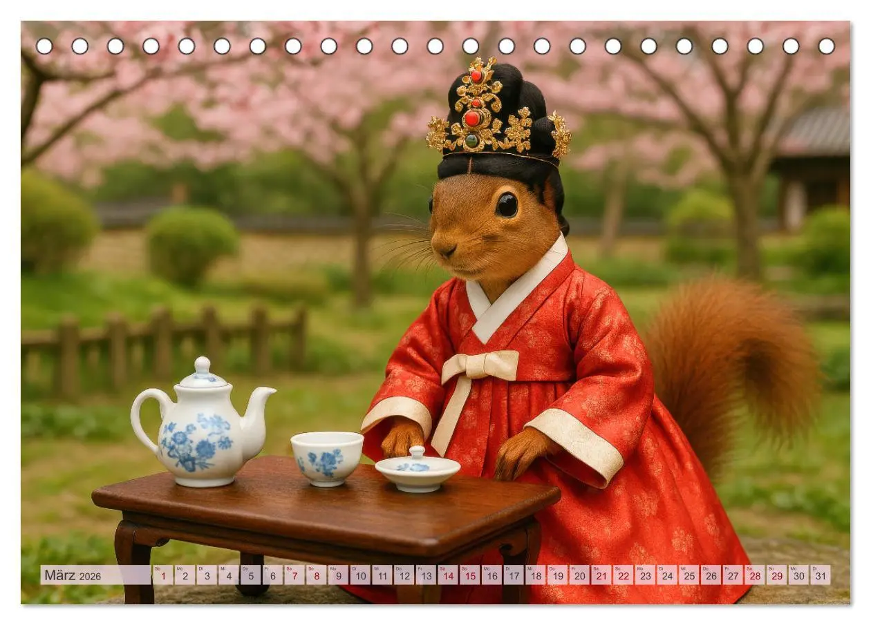 Bild: 9783516235401 | Die geheime Welt der Eichhörnchen (Tischkalender 2026 DIN A5 quer),...