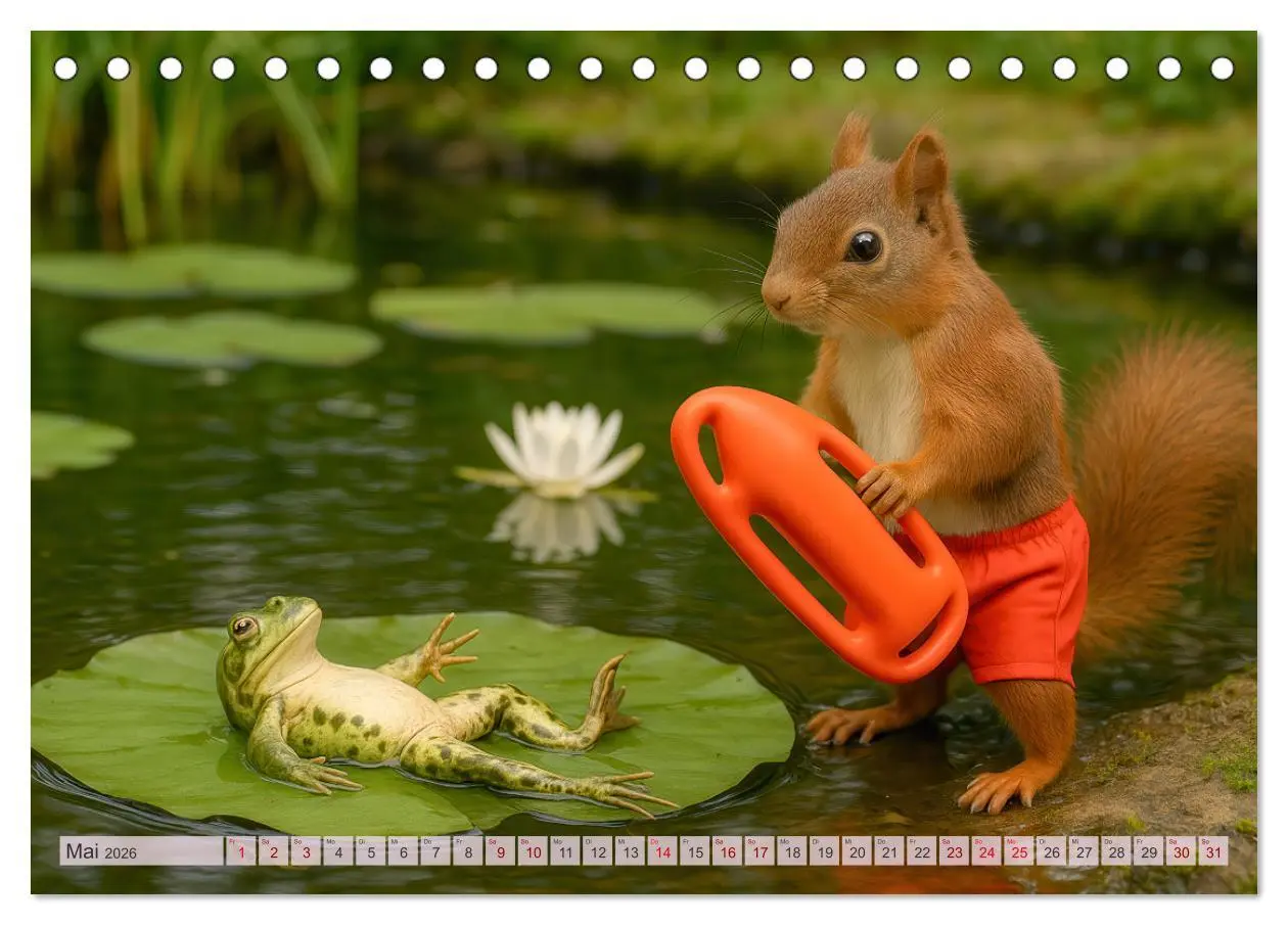 Bild: 9783516235401 | Die geheime Welt der Eichhörnchen (Tischkalender 2026 DIN A5 quer),...