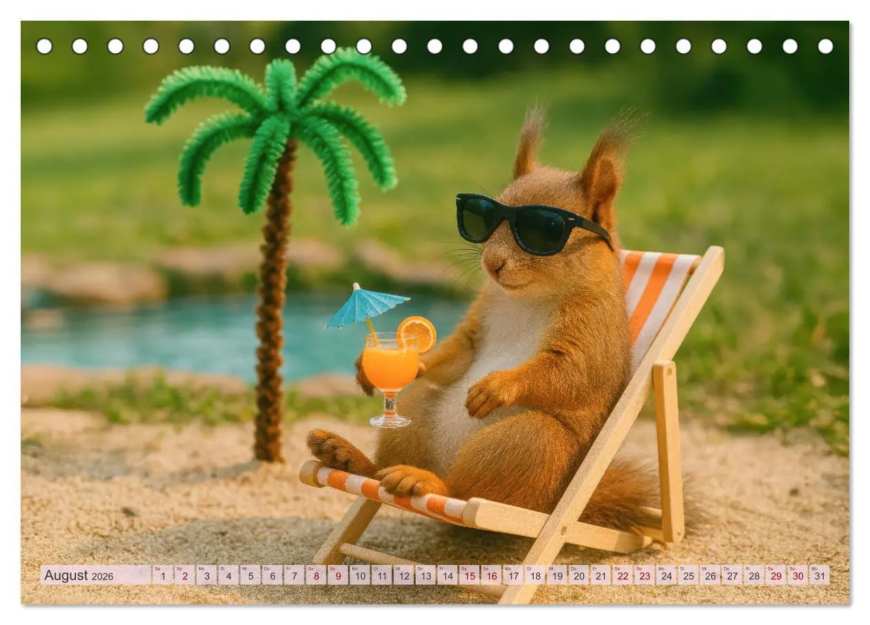 Bild: 9783516235401 | Die geheime Welt der Eichhörnchen (Tischkalender 2026 DIN A5 quer),...