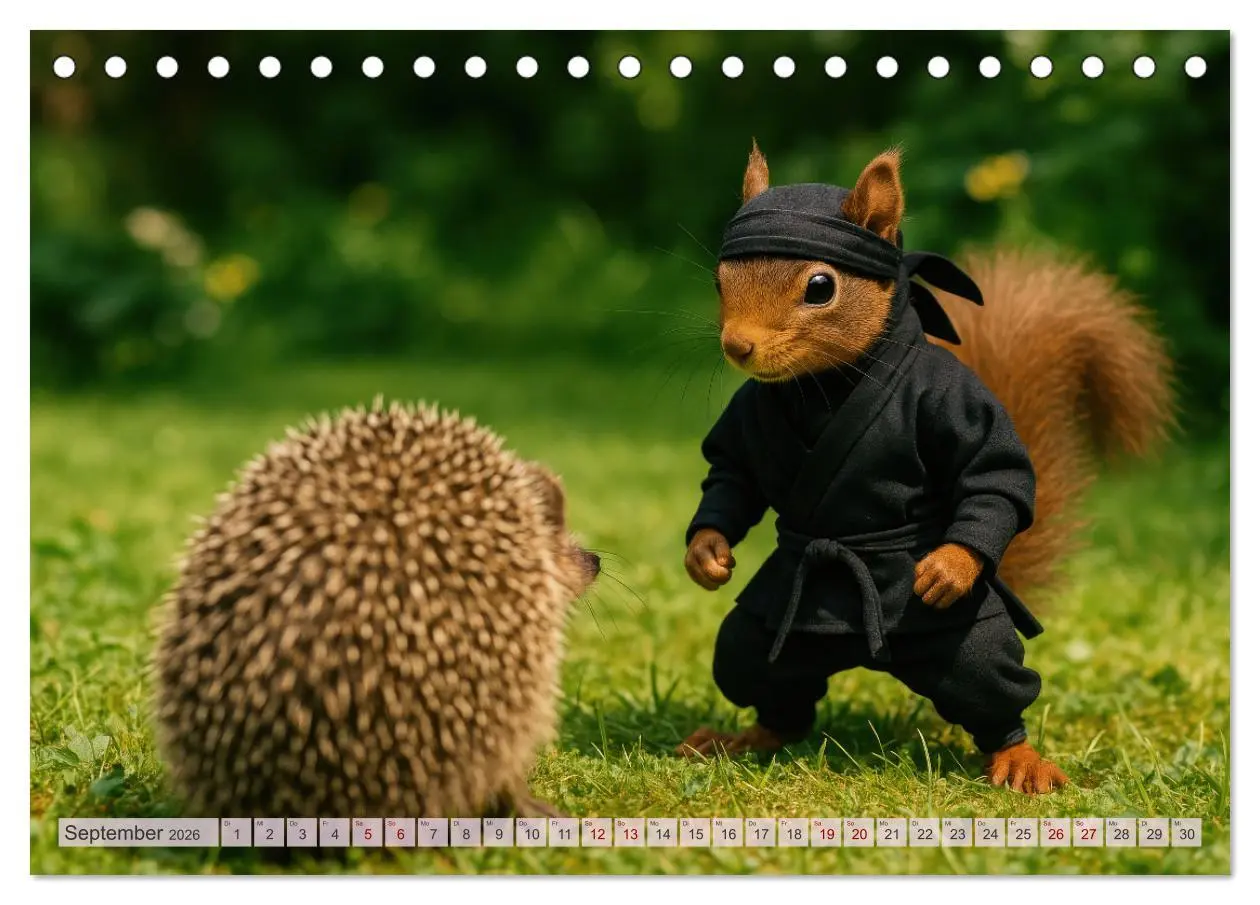 Bild: 9783516235401 | Die geheime Welt der Eichhörnchen (Tischkalender 2026 DIN A5 quer),...