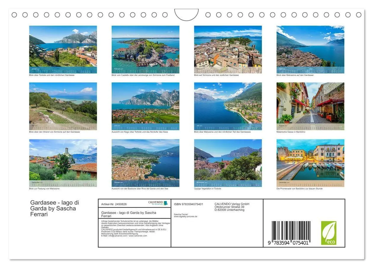Bild: 9783594075401 | Gardasee - lago di Garda by Sascha Ferrari (Wandkalender 2027 DIN...