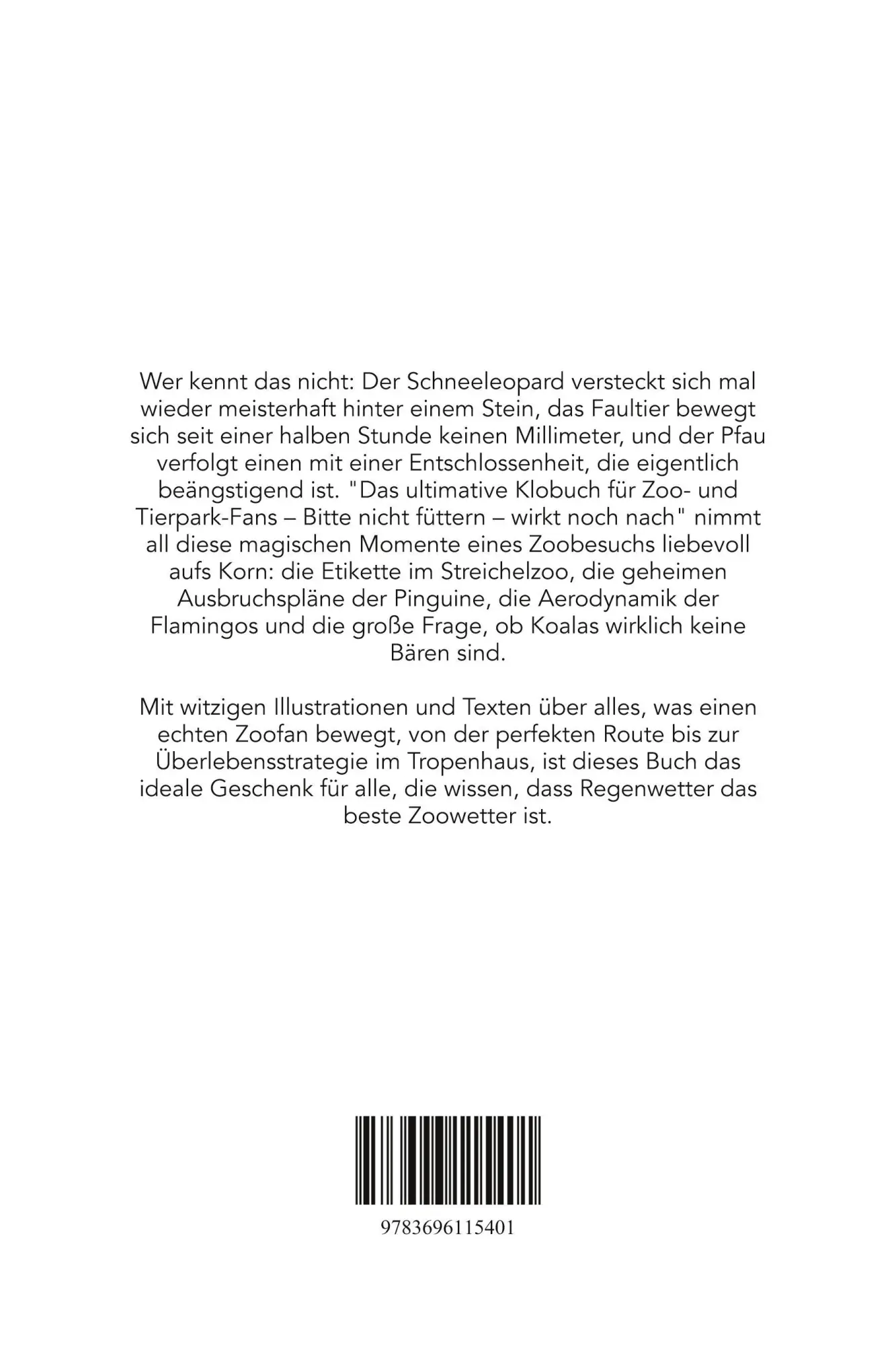 Rückseite: 9783696115401 | Das ultimative Klobuch für Zoo- und Tierpark-Fans | Anna Weber | Buch