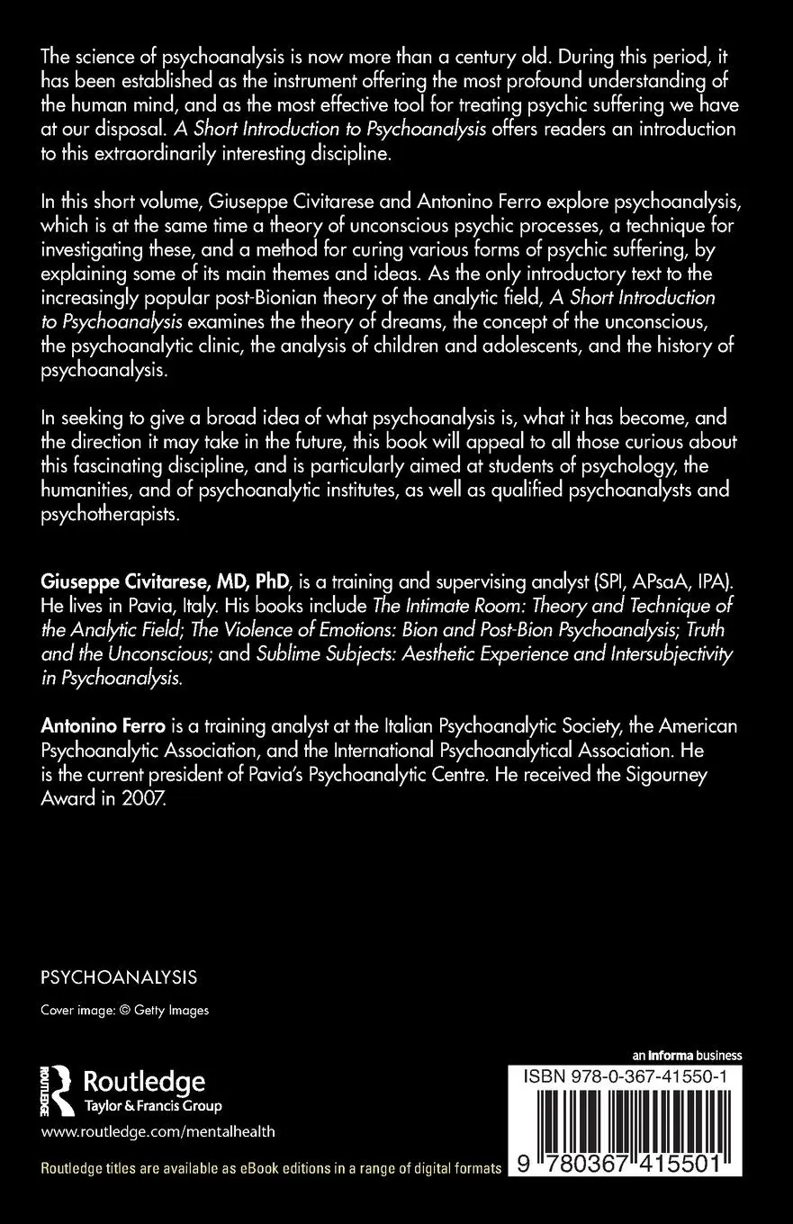 Rückseite: 9780367415501 | A Short Introduction to Psychoanalysis | Giuseppe Civitarese (u. a.)