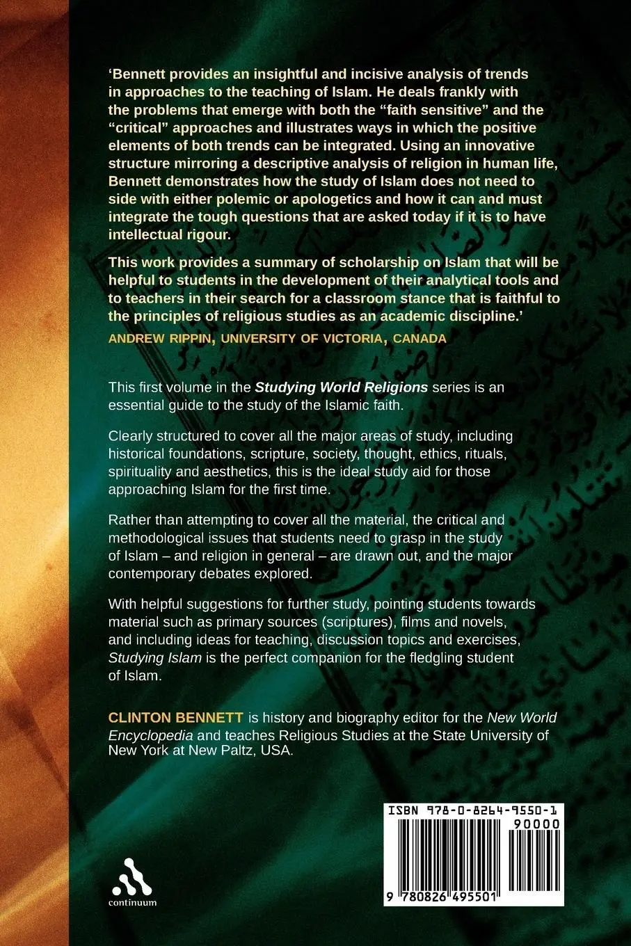 Rückseite: 9780826495501 | Studying Islam | The Critical Issues | Clinton Bennett | Taschenbuch