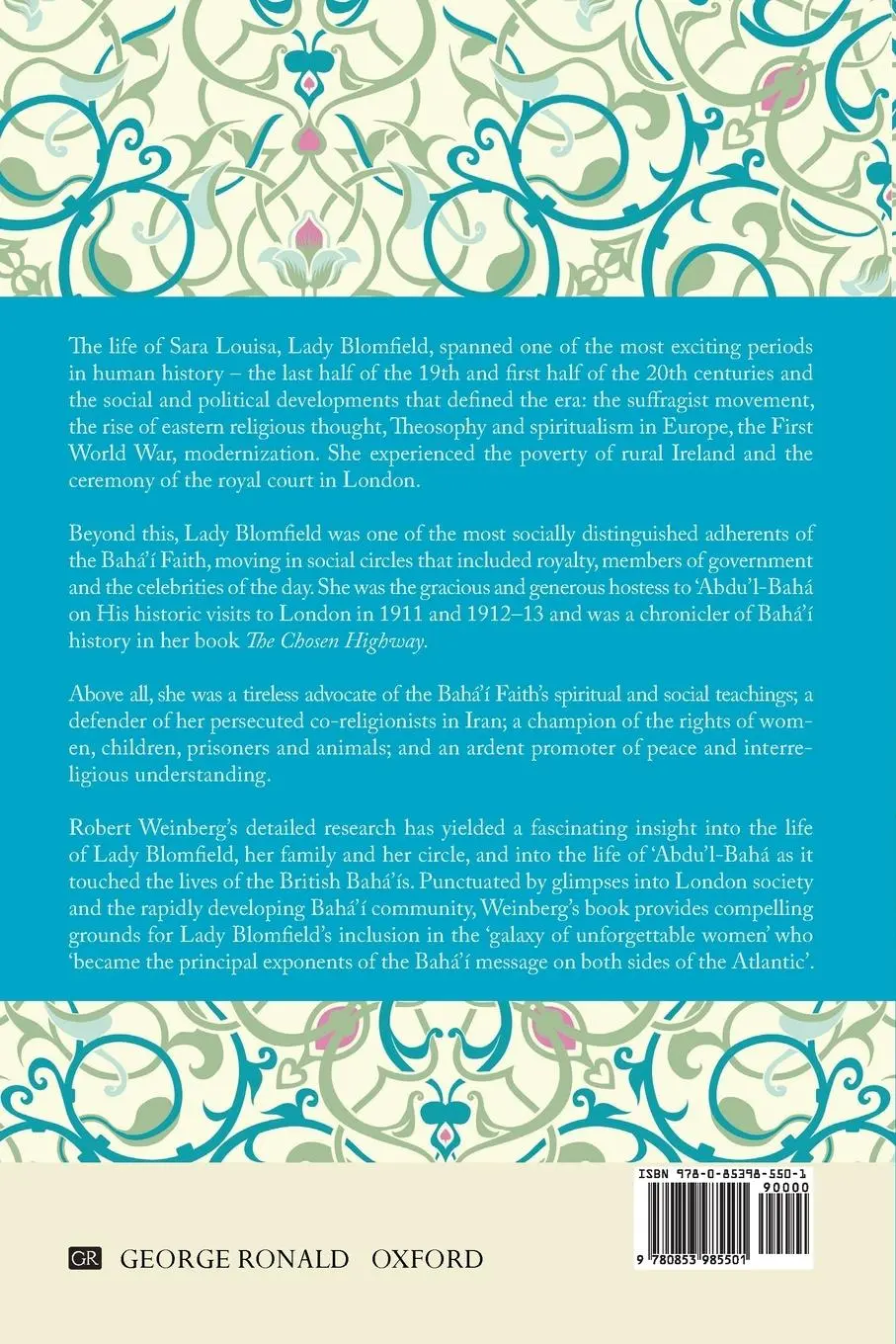 Rückseite: 9780853985501 | Lady Blomfield | Her Life and Times | Robert Weinberg | Taschenbuch