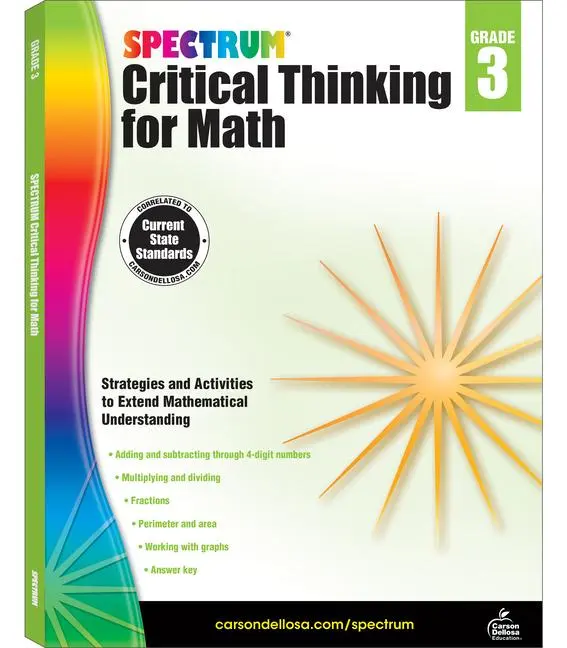 Cover: 9781483835501 | Spectrum Critical Thinking for Math, Grade 3 | Volume 45 | Spectrum