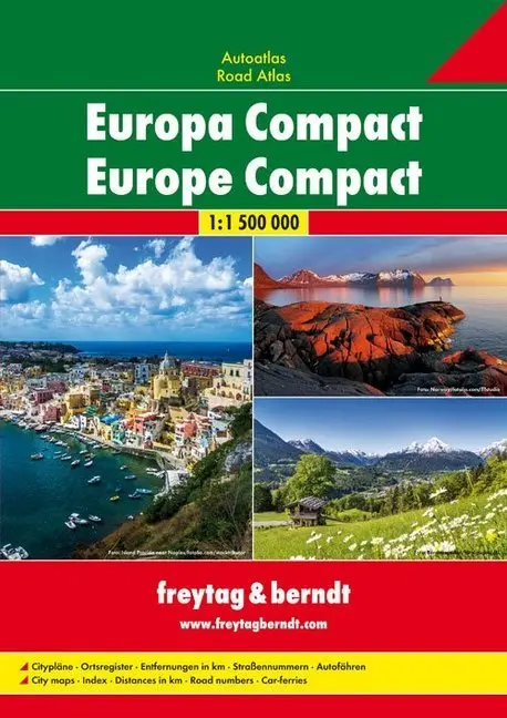 Cover: 9783707915501 | Freytag &amp; Berndt Atlas Europa Compact. Freytag &amp; Berndt Road Atlas...