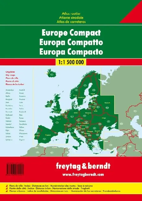 Bild: 9783707915501 | Freytag &amp; Berndt Atlas Europa Compact. Freytag &amp; Berndt Road Atlas...