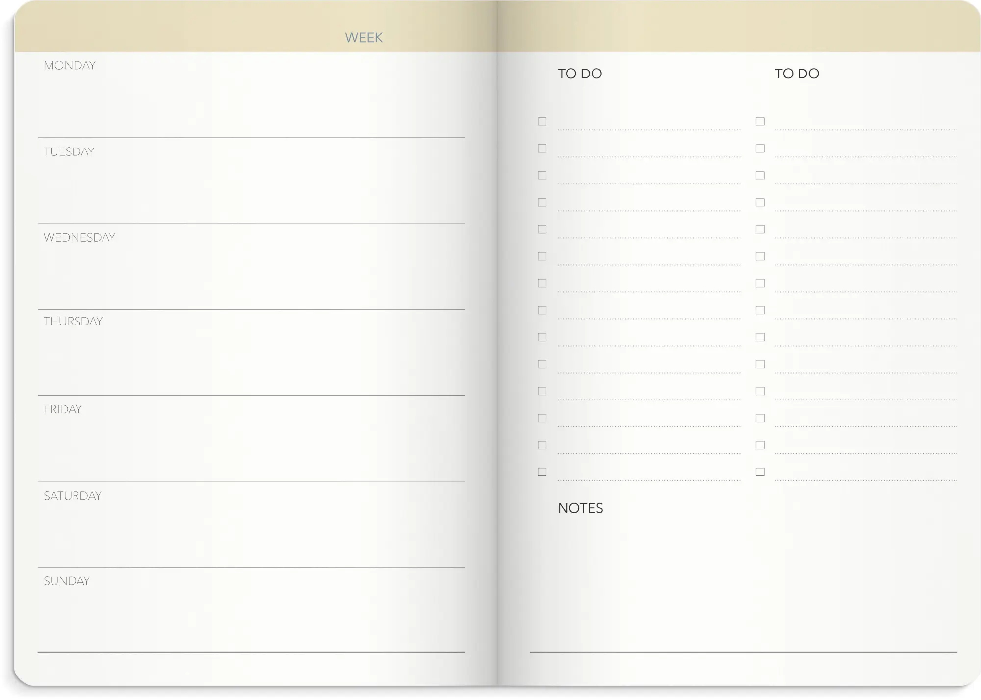 Bild: 7392620745601 | Burde Week Planner undated blue | Terminplaner Undatiert | Taschenbuch
