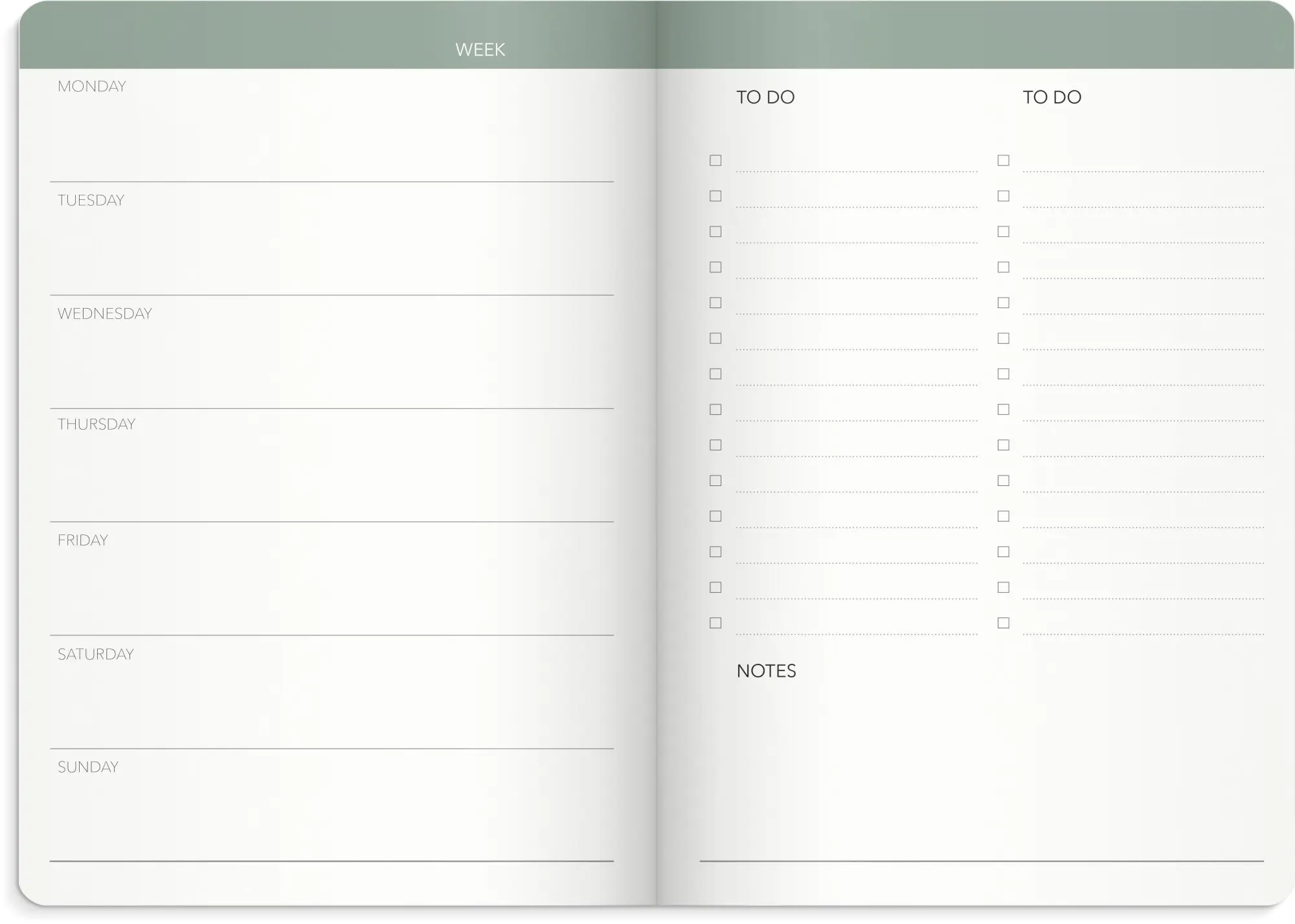 Bild: 7392620745601 | Burde Week Planner undated blue | Terminplaner Undatiert | Taschenbuch