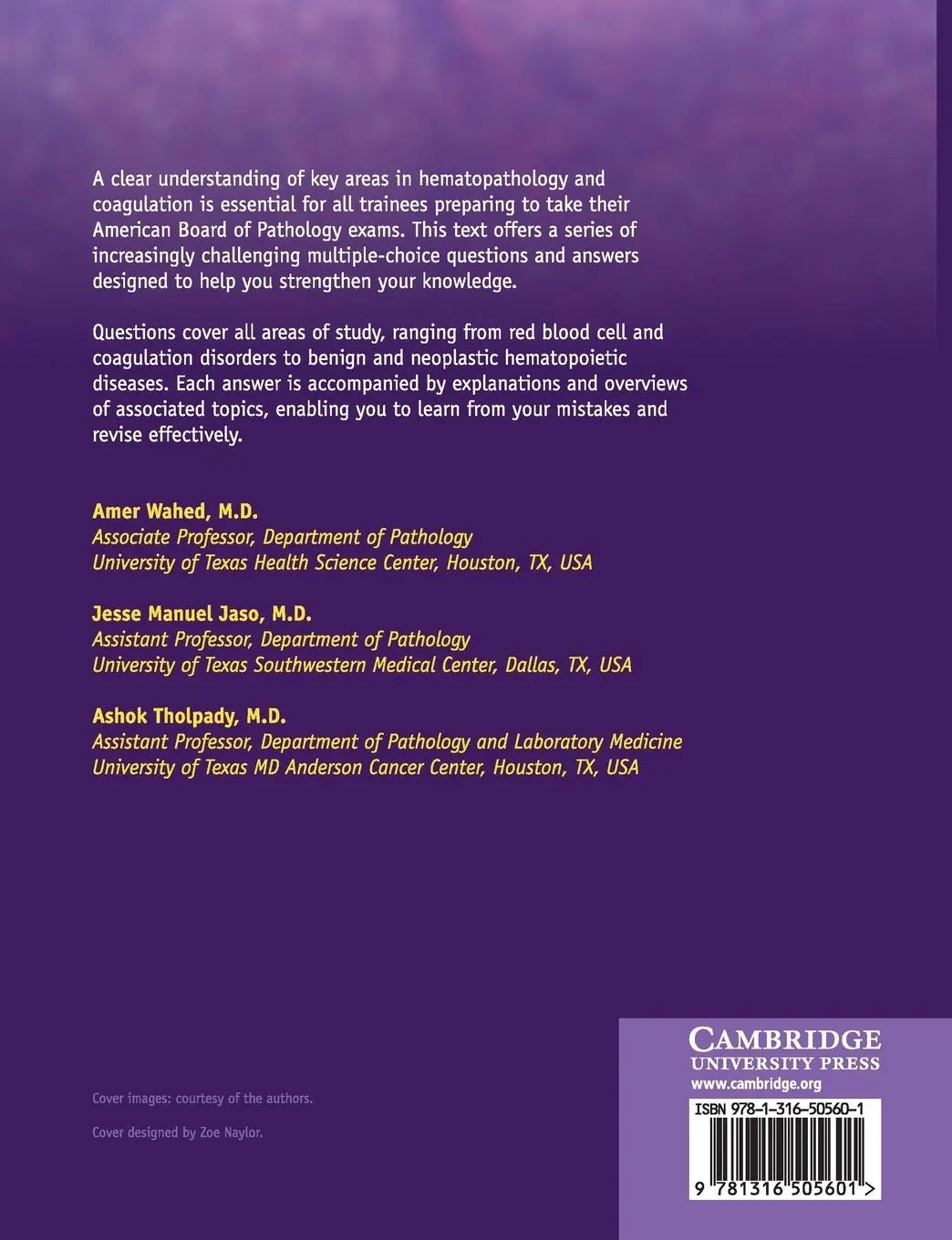 Rückseite: 9781316505601 | Hematopathology and Coagulation | Amer Wahed (u. a.) | Taschenbuch