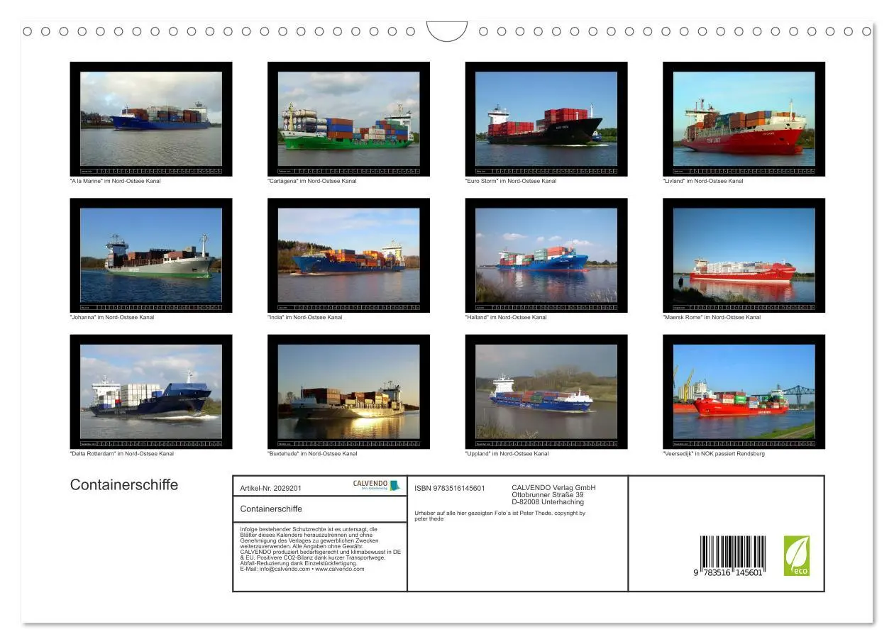 Bild: 9783516145601 | Containerschiffe (Wandkalender 2026 DIN A3 quer), CALVENDO...