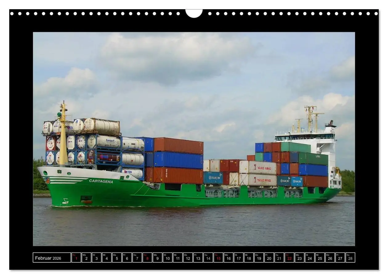 Bild: 9783516145601 | Containerschiffe (Wandkalender 2026 DIN A3 quer), CALVENDO...