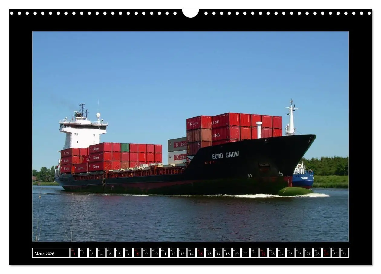 Bild: 9783516145601 | Containerschiffe (Wandkalender 2026 DIN A3 quer), CALVENDO...