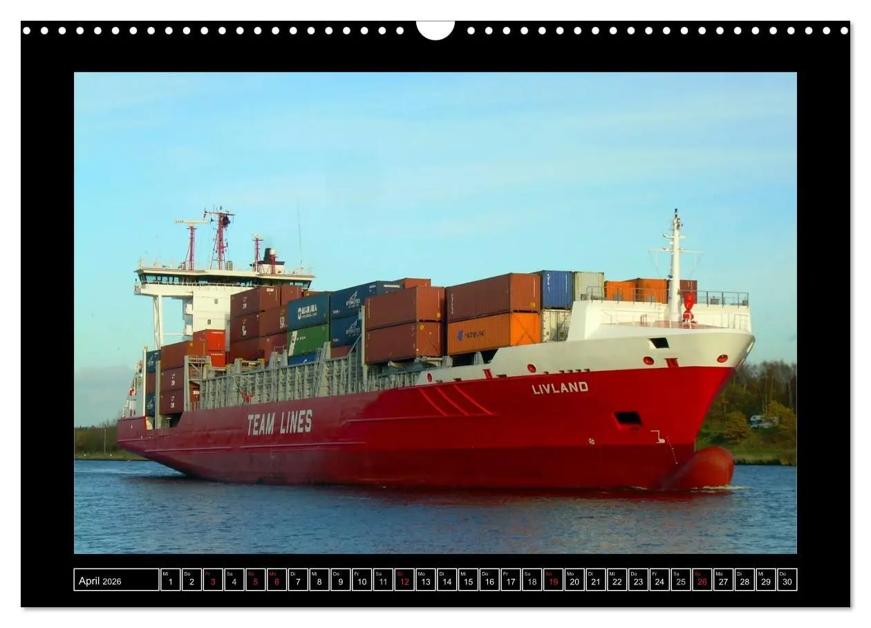 Bild: 9783516145601 | Containerschiffe (Wandkalender 2026 DIN A3 quer), CALVENDO...