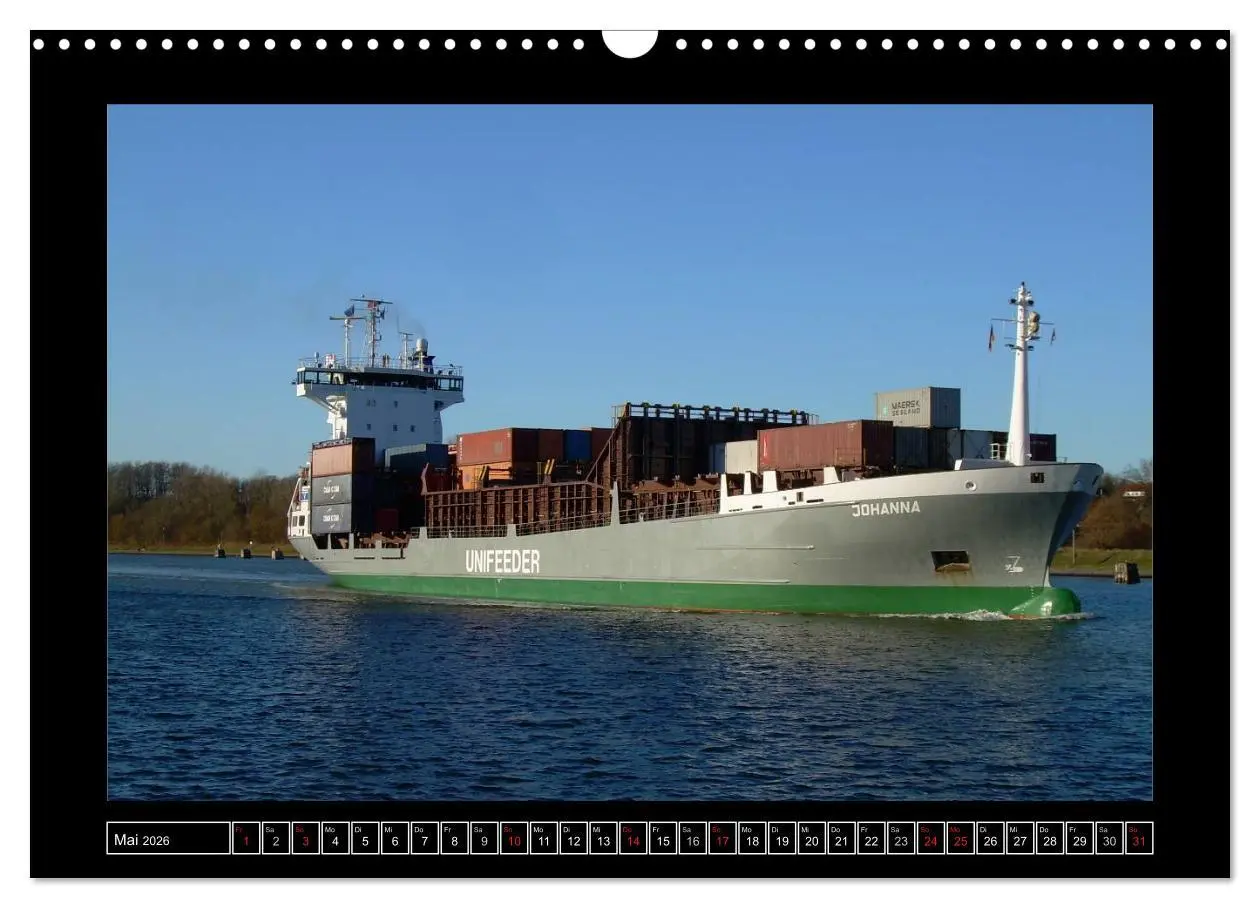 Bild: 9783516145601 | Containerschiffe (Wandkalender 2026 DIN A3 quer), CALVENDO...