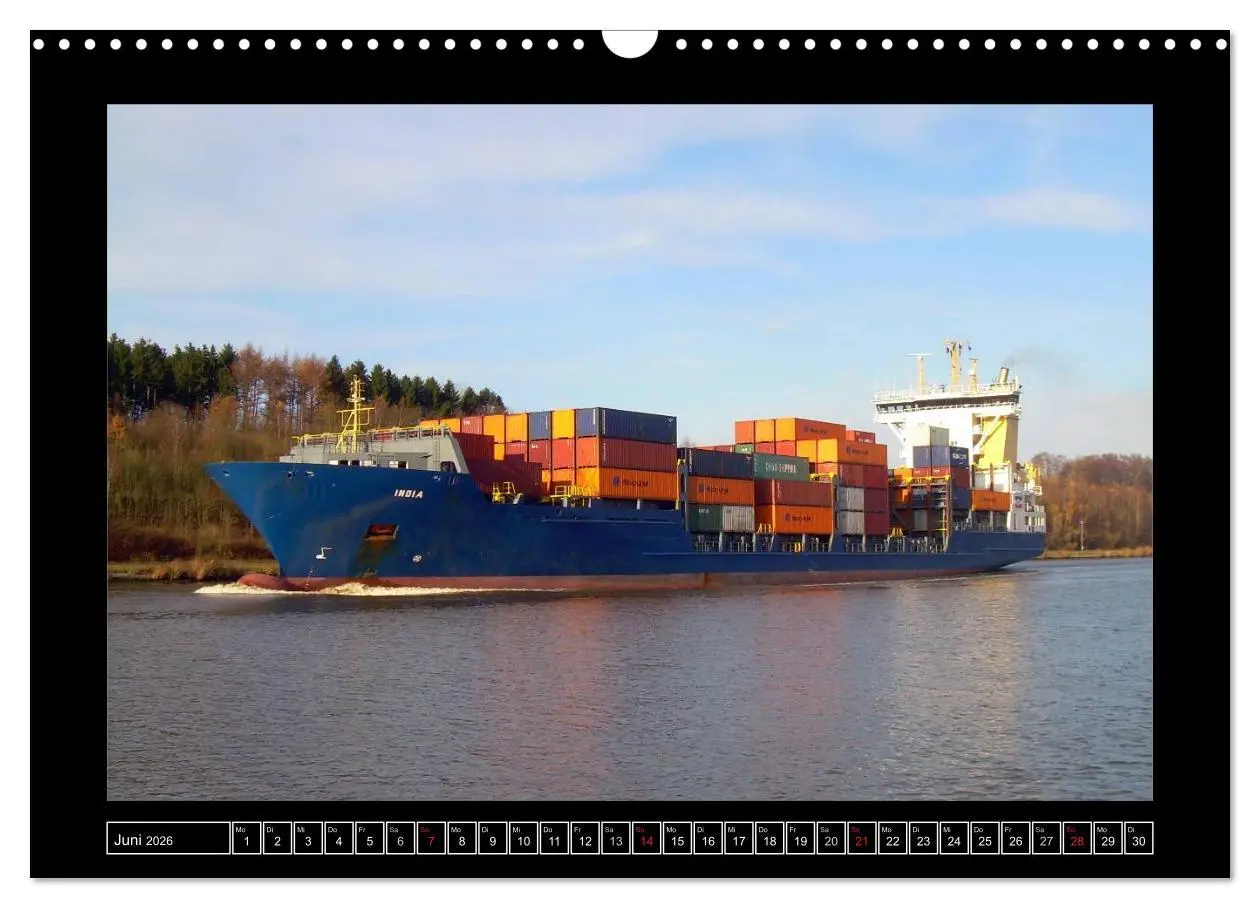 Bild: 9783516145601 | Containerschiffe (Wandkalender 2026 DIN A3 quer), CALVENDO...