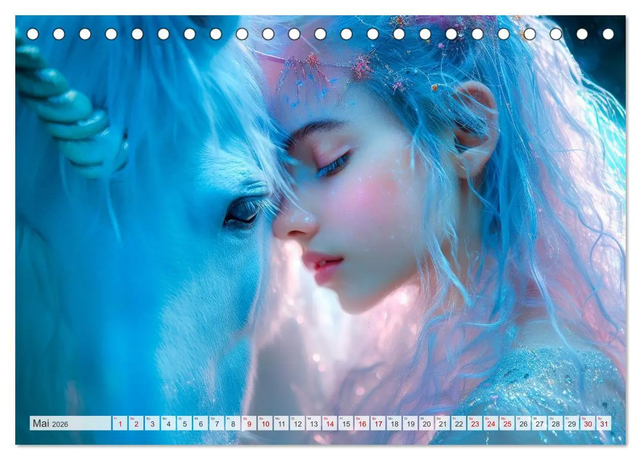 Bild: 9783516215601 | EINHORNZAUBER Traumhafte Glitzerwelt (Tischkalender 2026 DIN A5...