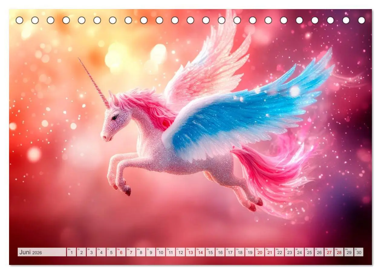 Bild: 9783516215601 | EINHORNZAUBER Traumhafte Glitzerwelt (Tischkalender 2026 DIN A5...