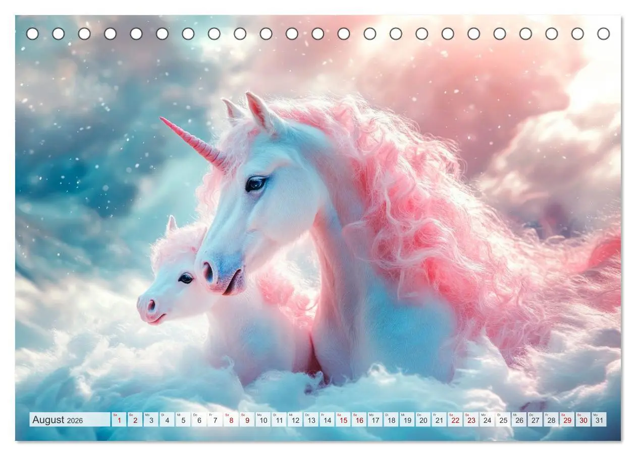 Bild: 9783516215601 | EINHORNZAUBER Traumhafte Glitzerwelt (Tischkalender 2026 DIN A5...