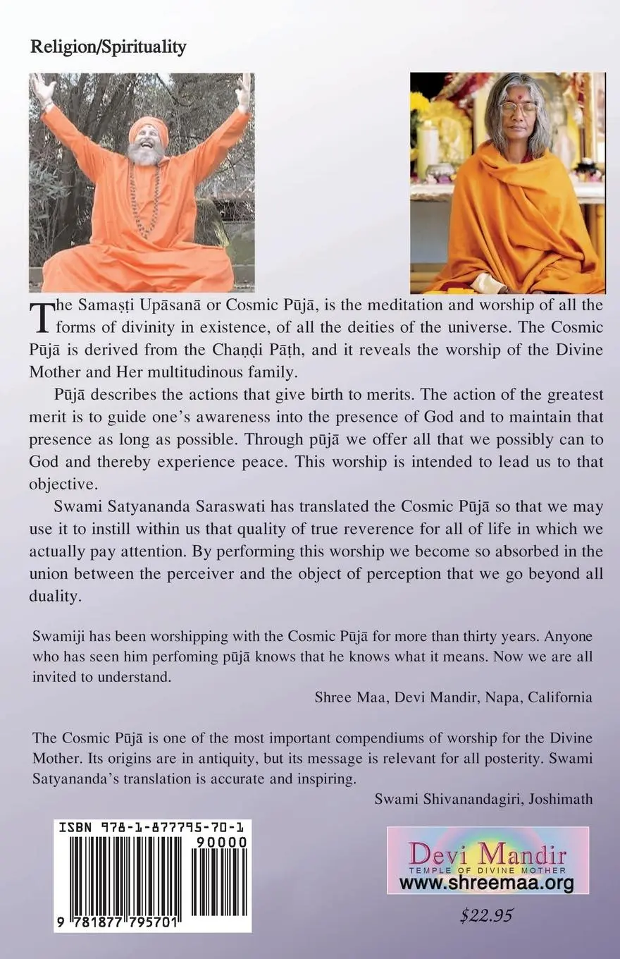 Rückseite: 9781877795701 | Cosmic Puja | Swami Satyananda Saraswati (u. a.) | Taschenbuch | 2018