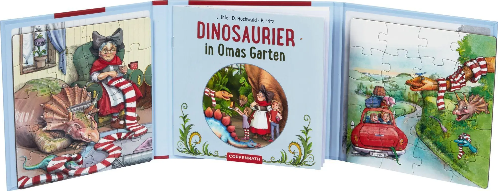 Bild: 9783649655701 | Magnet-Puzzlebuch: Dinosaurier in Omas Garten | Hochwald (u. a.)