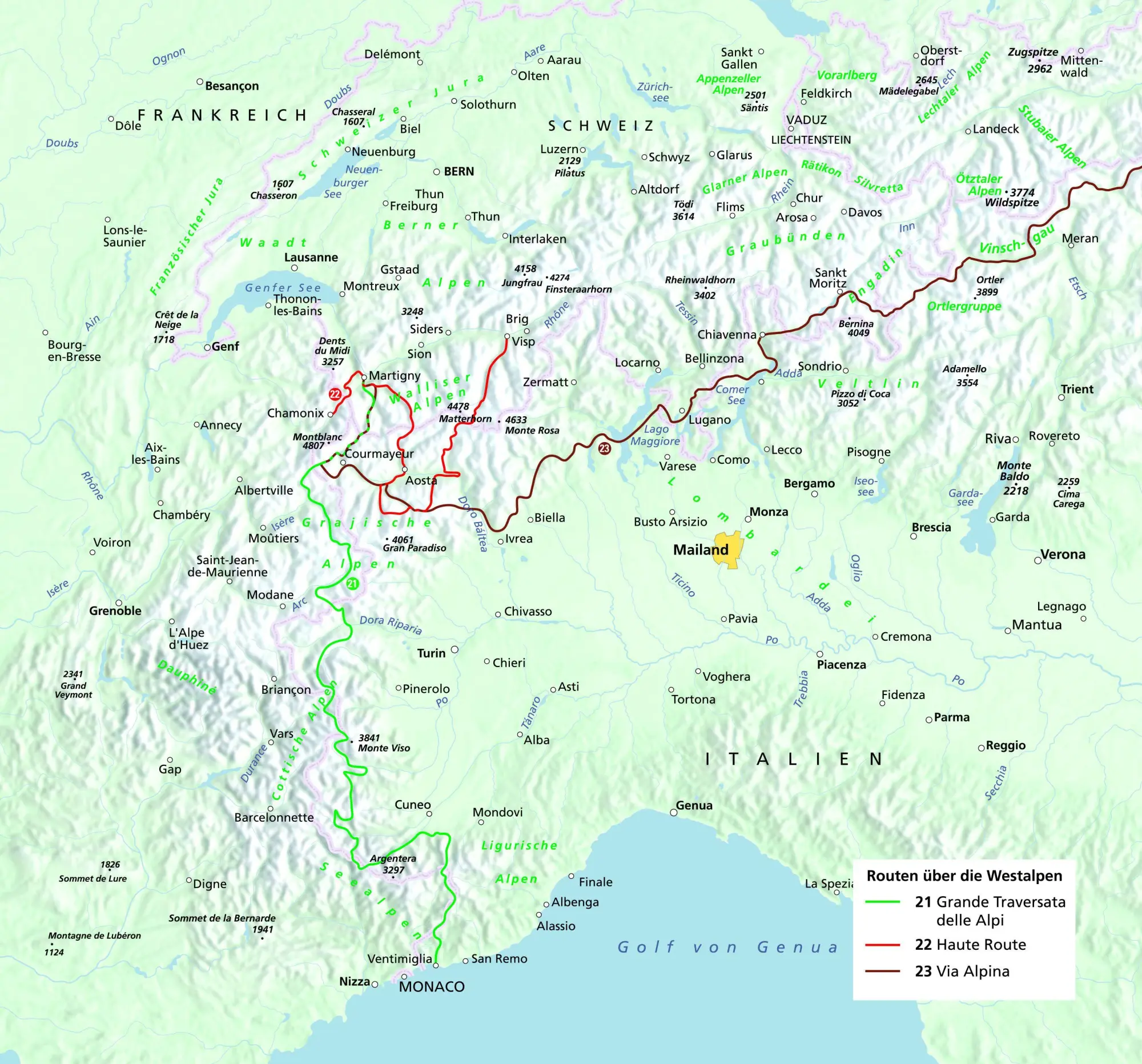 Bild: 9783734315701 | Alpencross mit dem Mountainbike | 23 Touren in den Ost- und Westalpen